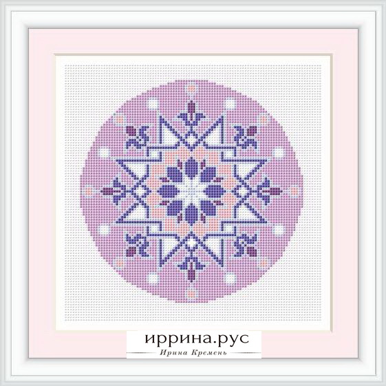 схема вышивки крестом "Мандала 1"